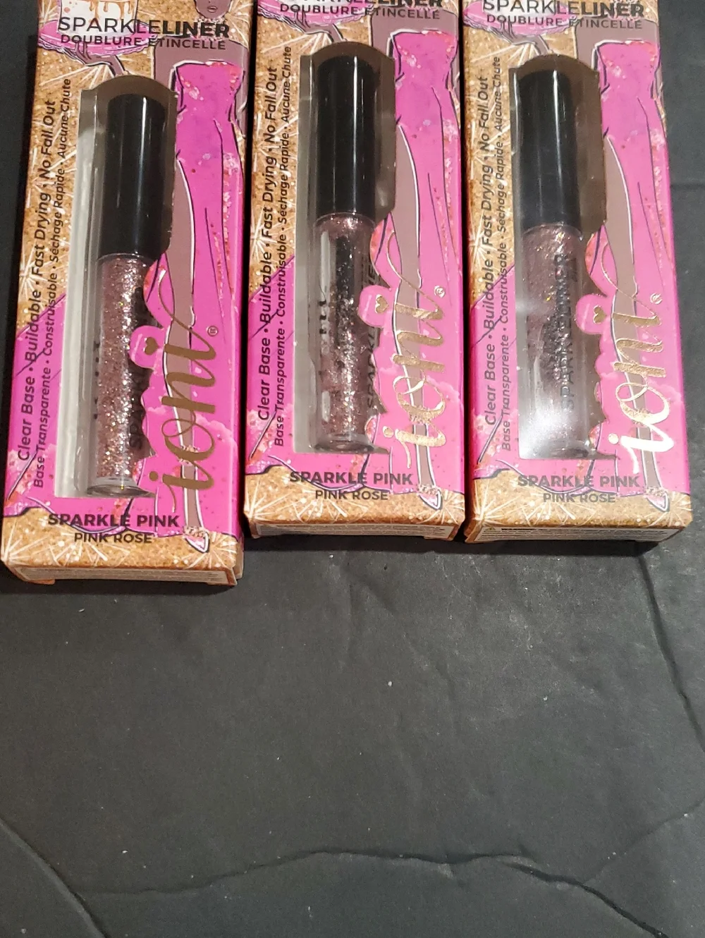 3pack sparkleliner sparkle pink birthday princess precise brush tip eyeliner new